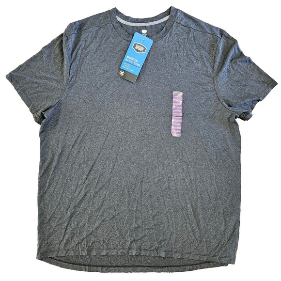 Berkley Jensen Shirt Adult Dark Gray Active Knit Tee Mens Quick Dry 3XL - Picture 1 of 4